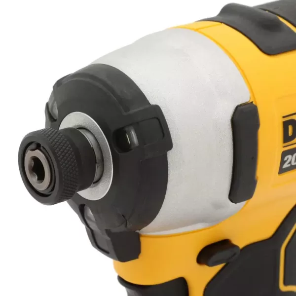 DEWALT ATOMIC 20-Volt MAX Cordless Brushless Compact 1/4 in. Impact Driver, (2) 20-Volt 1.3Ah Batteries, Charger & Bag