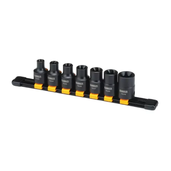 DEWALT 1/2 in. Drive Internal Torx  Impact Socket Set (7-Piece)