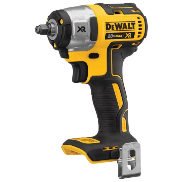 DEWALT 20-Volt MAX XR Cordless Brushless 3/8 in. Compact Impact Wrench with (2) 20-Volt 5.0Ah Batteries & Charger