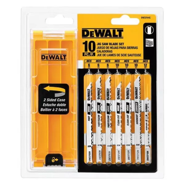 DEWALT Jig Saw Blade Set with case U-Shank (10-Piece)