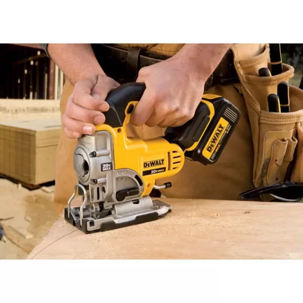 DEWALT 20-Volt MAX Cordless Jig Saw with (1) 20-Volt Battery 4.0Ah & Charger