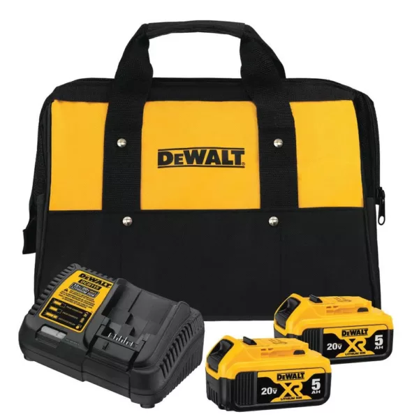 DEWALT 20-Volt MAX XR Cordless Brushless Jigsaw with 5 in. Random Orbital Sander & (2) 20-Volt 5.0Ah Batteries