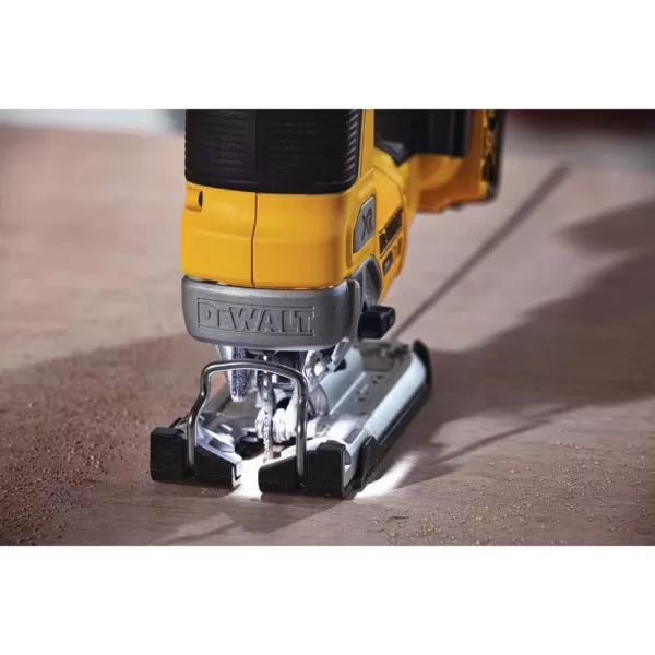 DEWALT 20-Volt MAX XR Cordless Brushless Jigsaw with Brushless Router & (1) 20-Volt 5.0Ah Battery