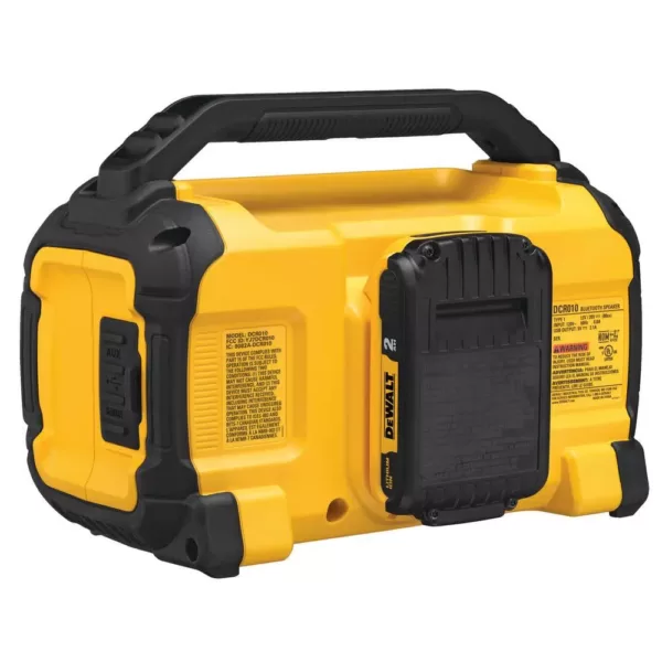 DEWALT 20-Volt MAX Bluetooth Speaker with (1) 20-Volt Battery 3.0Ah & Charger