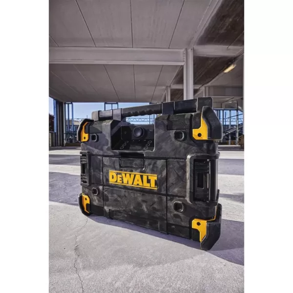 DEWALT TSTAK Stackable & Portable Bluetooth Radio & Charger Compatible with 12-Volt, 20-Volt & 60-Volt FLEXVOLT Batteries