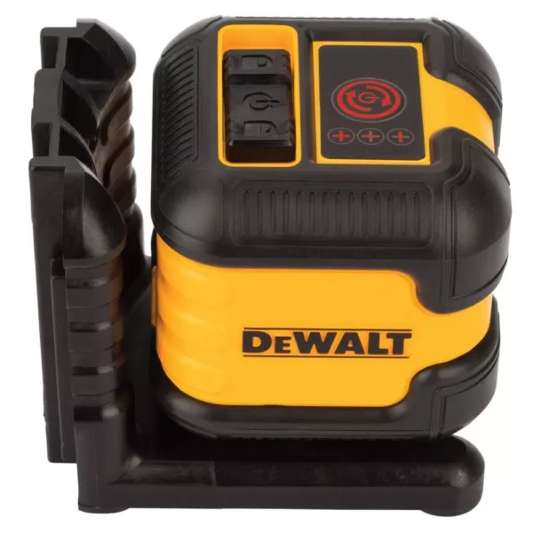 DEWALT 40 ft. Red Self-Leveling Cross Line Laser Level with (2) AA Batteries & Case