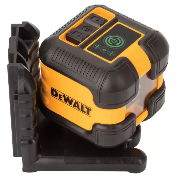 DEWALT 55 ft. Green Self-Leveling Cross Line Laser Level with (2) AA Batteries & Case