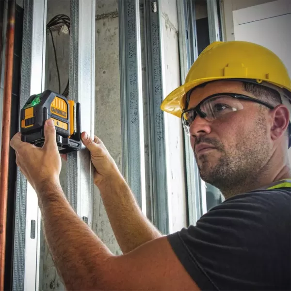 DEWALT 12-Volt MAX Lithium-Ion Cross-Line Green Laser Level with 100 ft. Laser Distance Measurer