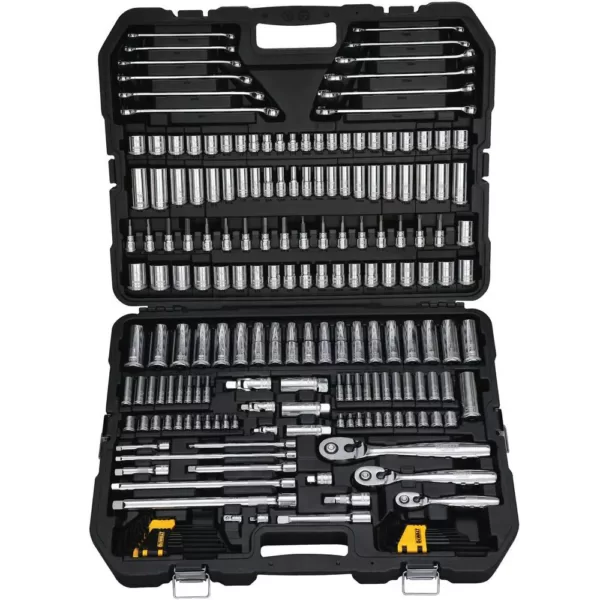 DEWALT Mechanics Tool Set (204-Piece) with Bonus Compound Pliers Set (3-Pack) and Screwdriver Set (10-Piece)