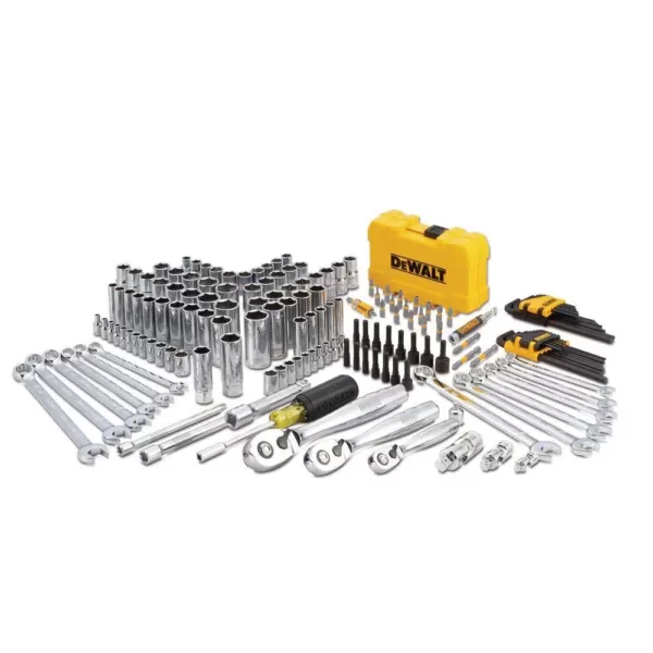 DEWALT 1/4 in., 3/8 in. and ½ in. Drive Polished Chrome Mechanics Tool Set (168-Piece)