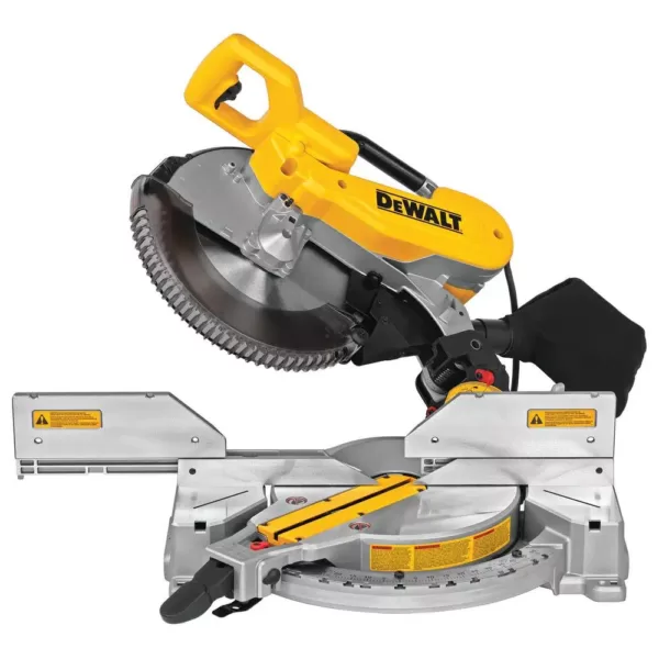 DEWALT 15 Amp Corded 12 in. Compound Double Bevel Miter Saw