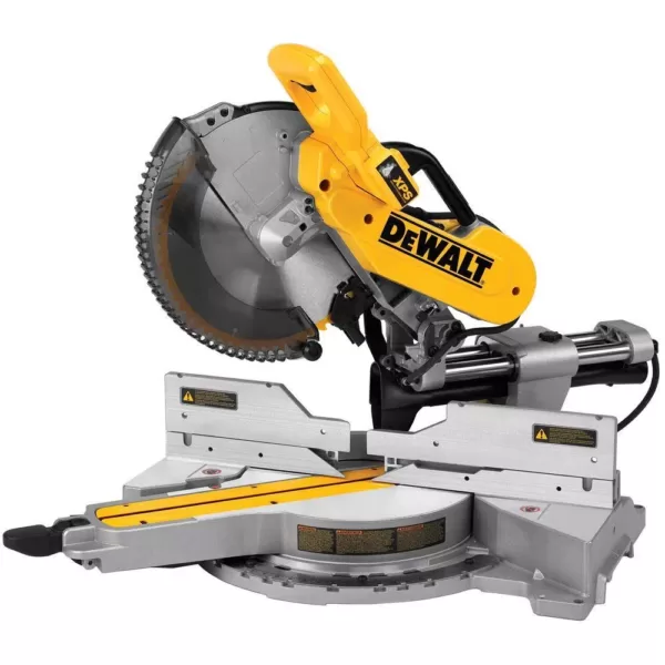 DEWALT 15 Amp Corded 12 in. Sliding Miter Saw with Rolling Miter Saw Stand