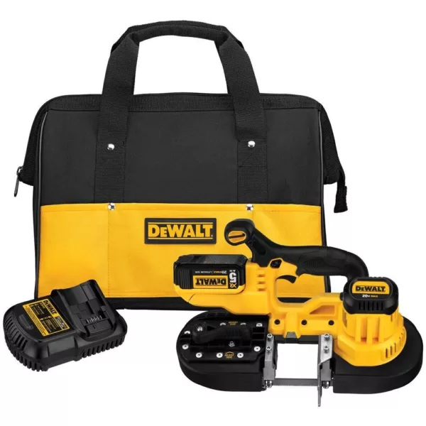 DEWALT 20-Volt MAX Cordless Band Saw with (1) 20-Volt Battery 5.0Ah & Charger