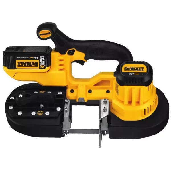 DEWALT 20-Volt MAX Cordless Band Saw with (2) 20-Volt Batteries 5.0Ah & Charger