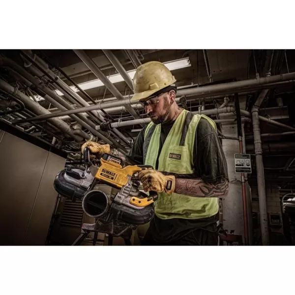 DEWALT 20-Volt MAX XR Cordless Brushless Deep Cut Band Saw with 1-1/2 in. Die Grinder & (2) 20-Volt Batteries 5.0Ah