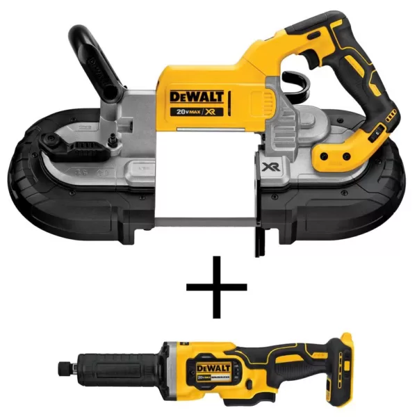 DEWALT 20-Volt MAX XR Cordless Brushless Deep Cut Band Saw with 1-1/2 in. Die Grinder