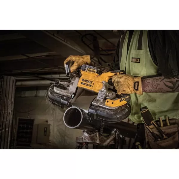 DEWALT 20-Volt MAX XR Cordless Brushless Deep Cut Band Saw with (3) 20-Volt Batteries 5.0Ah & Charger