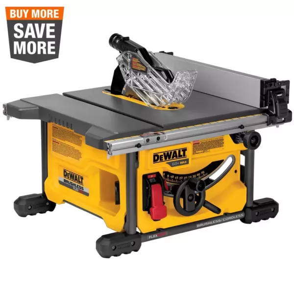 DEWALT FLEXVOLT 60-Volt MAX  Cordless Brushless 8-1/4 in. Table Saw Kit (Tool-Only)