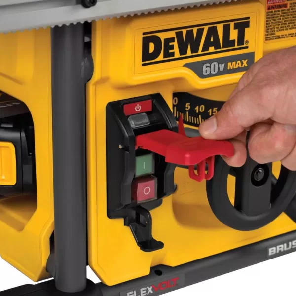 DEWALT FLEXVOLT 60-Volt MAX  Cordless Brushless 8-1/4 in. Table Saw Kit with (2) FLEXVOLT 6.0Ah Batteries