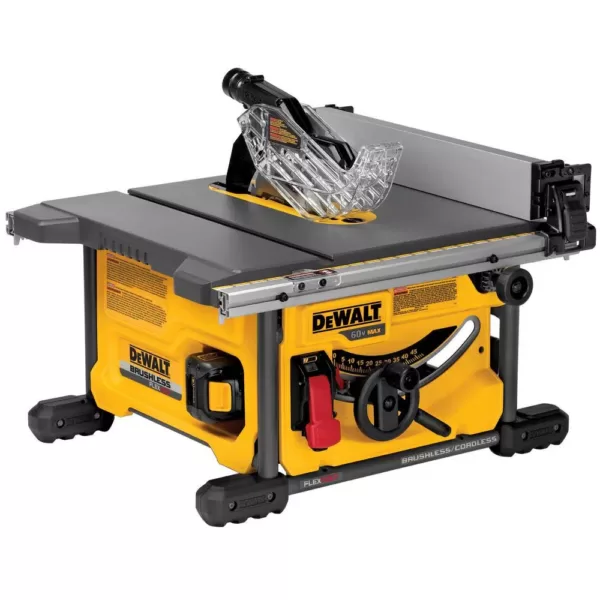 DEWALT FLEXVOLT 60-Volt MAX  Cordless Brushless 8-1/4 in. Table Saw Kit with (2) FLEXVOLT 6.0Ah Batteries