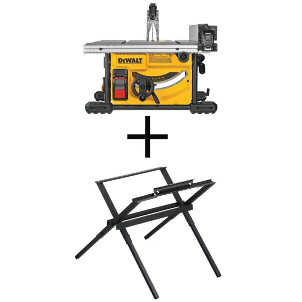 DEWALT 15 Amp Corded 8-1/4 in. Compact Jobsite Tablesaw with Bonus Compact Table Saw Stand