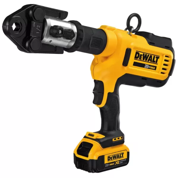 DEWALT 20-Volt MAX Cordless Press Tool, (6) Press Jaws Sized 1/2 in. to 2 in., (2) 20-Volt 4.0Ah Batteries & Charger