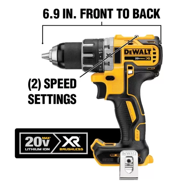 DEWALT 20-Volt MAX Cordless Electrical Cable Cutting Tool with 20-Volt MAX XR Brushless Drill/Impact Combo Kit (2-Tool)