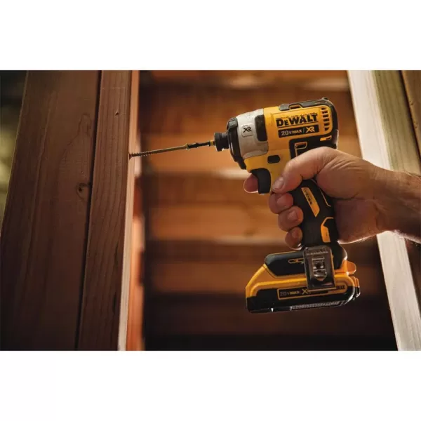 DEWALT 20-Volt MAX Cordless 14-Gauge Swivel Head Double Cut Shears with (2) 20-Volt Batteries 4.0Ah & Impact Driver