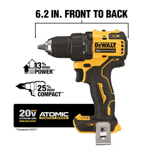 DEWALT ATOMIC 20-Volt MAX Cordless Brushless Compact 1/2 in. Drill/Driver (Tool-Only)