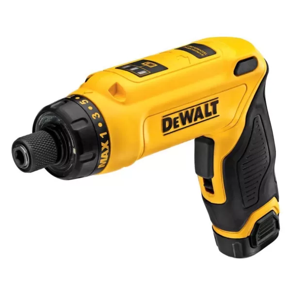 DEWALT 8-Volt MAX Cordless Gyroscopic Screwdriver with Adjustable Handle, (1) 1.0Ah Battery, Charger & Bag