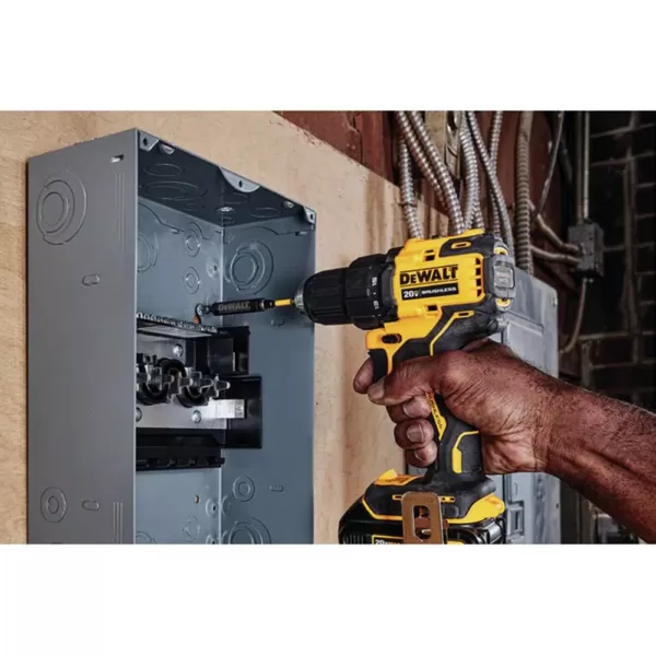 DEWALT ATOMIC 20-Volt MAX Cordless Brushless 1/2 in. Drill/Driver Kit, (1) 4.0Ah Battery, 4-1/2 in. Circular Saw & Tough System