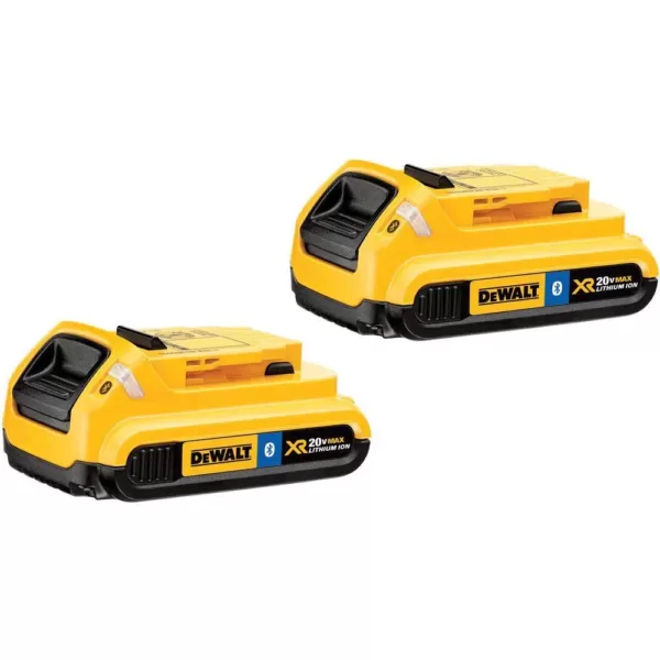 DEWALT 20-Volt MAX Compact Lithium-Ion 2.0Ah Battery Pack with Bluetooth Connectivity (2-Pack)