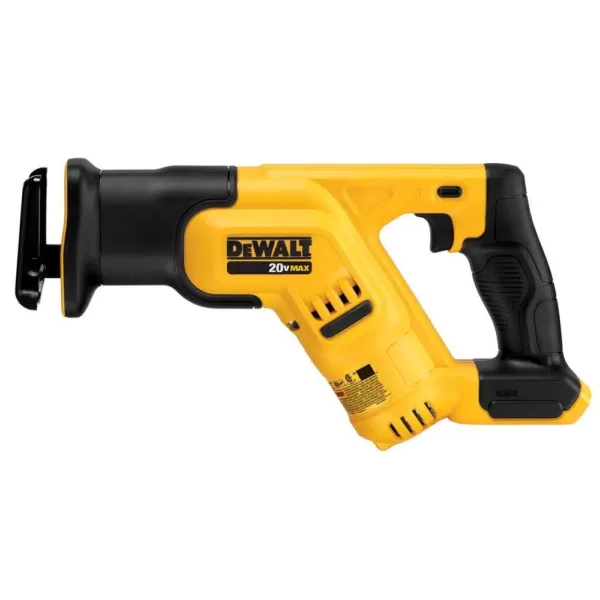 DEWALT 20-Volt MAX Cordless Compact Reciprocating Saw with (2) 20-Volt Battery 5.0Ah & Brushless Drill