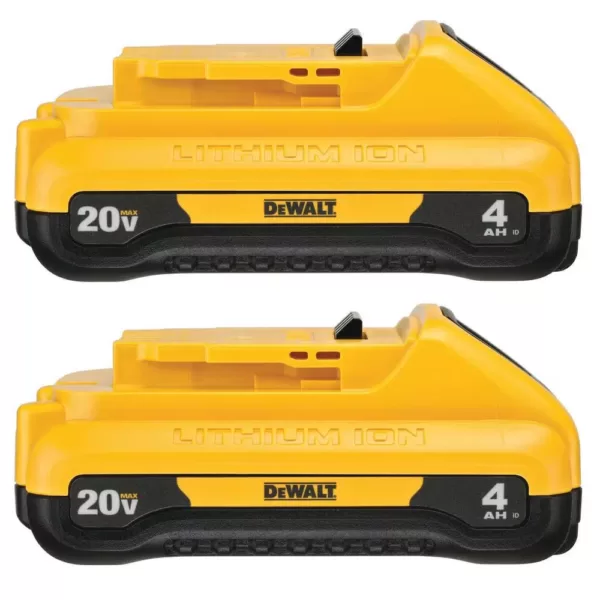 DEWALT 20-Volt MAX Compact Lithium-Ion 4.0Ah Battery Pack (2-Pack)