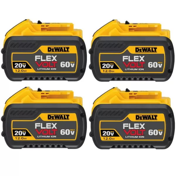 DEWALT FLEXVOLT 20-Volt/60-Volt MAX Lithium-Ion 12.0Ah Battery (4-Pack)