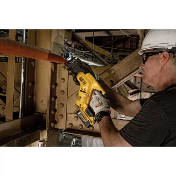 DEWALT 20-Volt MAX Cordless Compact Reciprocating Saw with (1) 20-Volt Battery 2.0Ah, (1) 20-Volt Battery 5.0Ah & Charger