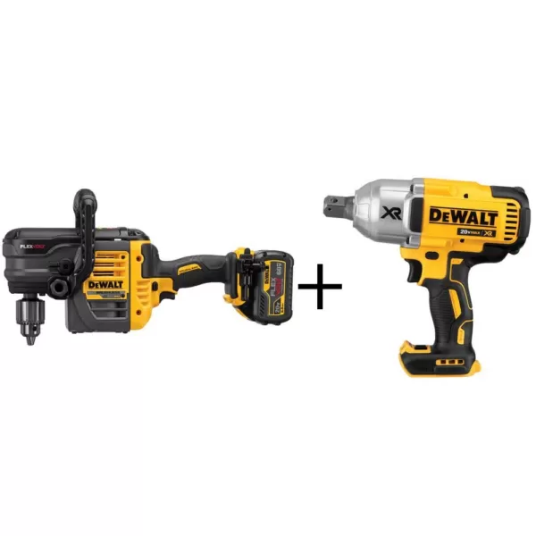 DEWALT FLEXVOLT 60-Volt MAX Cordless Brushless 1/2 in. Stud & Joist Drill, (2) FLEXVOLT 6.0Ah Batteries & 1/2 in. Impact Wrench