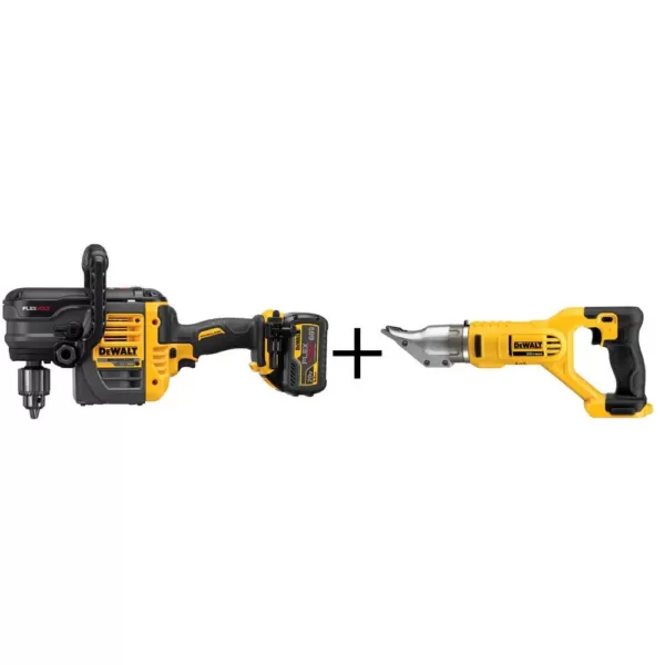 DEWALT FLEXVOLT 60-Volt MAX Cordless Brushless 1/2 in. Stud & Joist Drill, (2) FLEXVOLT 6.0Ah Batteries & Swivel Head Shear