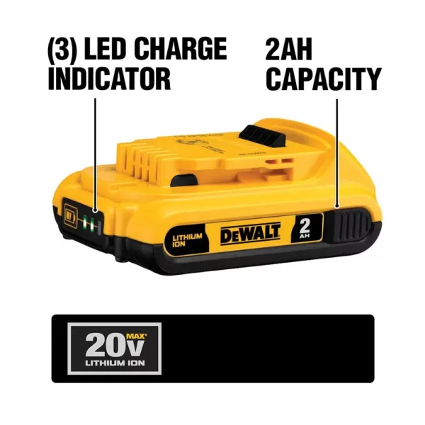 DEWALT 20-Volt MAX Cordless Brushless Combo Kit (2-Tool) with (2) FLEXVOLT 6.0Ah Batteries, (1) 20-Volt 2.0 Battery & Charger