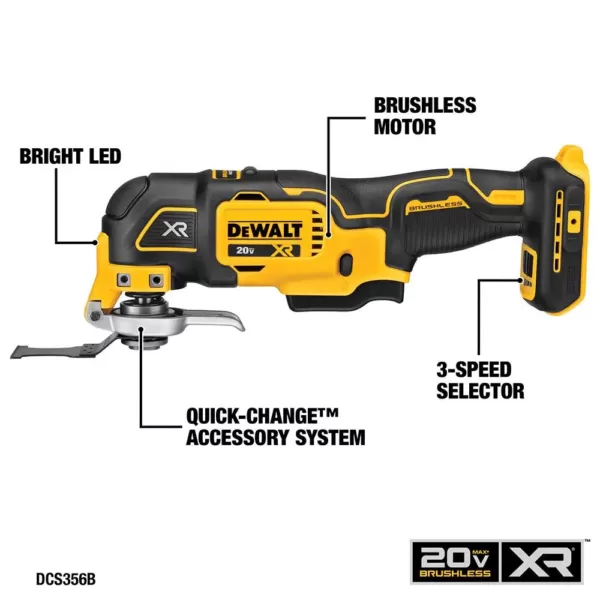 DEWALT 20-Volt MAX Cordless Combo Kit (8-Tool) with (2) 20-Volt 2.0Ah Batteries & Charger