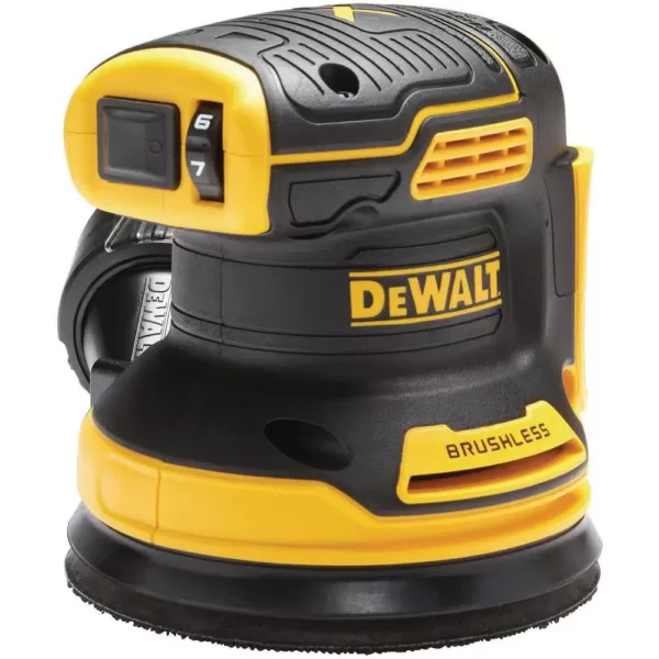 DEWALT 20-Volt MAX XR Cordless Brushless 1/4 Sheet Sander with 5 in. Random Orbital Sander & (1) 20-Volt Battery 5.0Ah