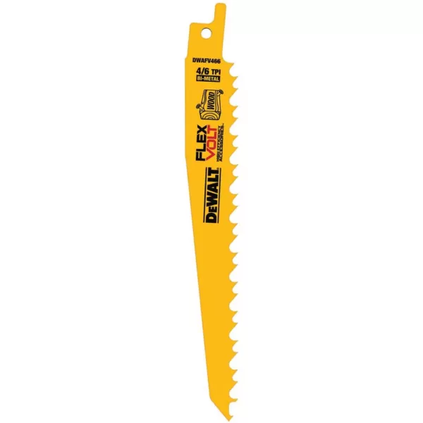 DEWALT FLEXVOLT 6 in. 6 Teeth per in. Bi-Metal Reciprocating Saw Blade Set (5-Pack)