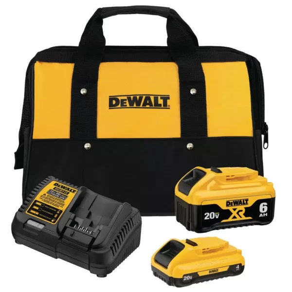 DEWALT 20-Volt MAX Cordless Reciprocating Saw with (1) 20-Volt Battery 6.0Ah, (1) 20-Volt Battery 4.0Ah & Charger