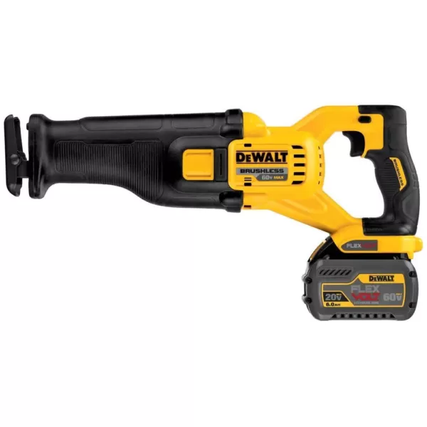 DEWALT FLEXVOLT 60-Volt MAX Cordless Brushless Reciprocating Saw with (1) FLEXVOLT 6.0Ah Battery