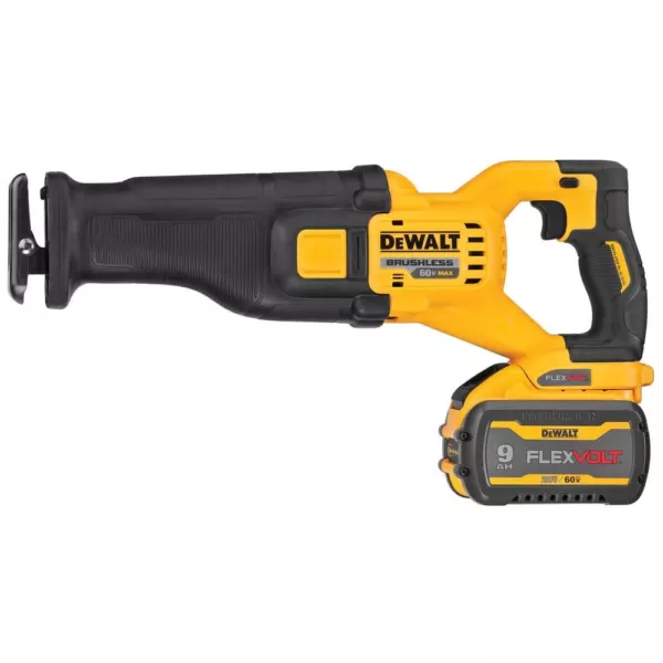 DEWALT FLEXVOLT 60-Volt MAX Cordless Brushless Reciprocating Saw with (1) FLEXVOLT 9.0Ah Battery