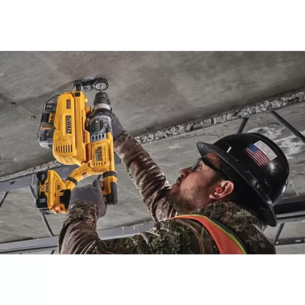 DEWALT 20-Volt MAX Cordless Brushless 1-1/8 in. SDS Plus D-Handle Rotary Hammer w/ Dust Extractor & (2) 20-Volt 6.0Ah Batteries