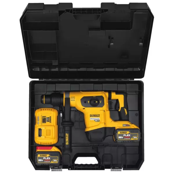 DEWALT FLEXVOLT 60-Volt MAX Cordless Brushless 1-9/16 in. SDS MAX Combination Rotary Hammer & (2) FLEXVOLT 9.0Ah Batteries