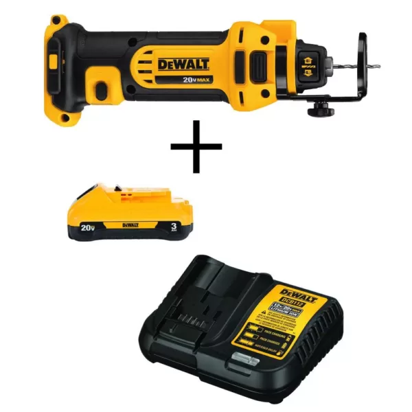 DEWALT 20-Volt MAX Cordless Drywall Cut-Out Tool with (1) 20-Volt Battery 3.0Ah & Charger