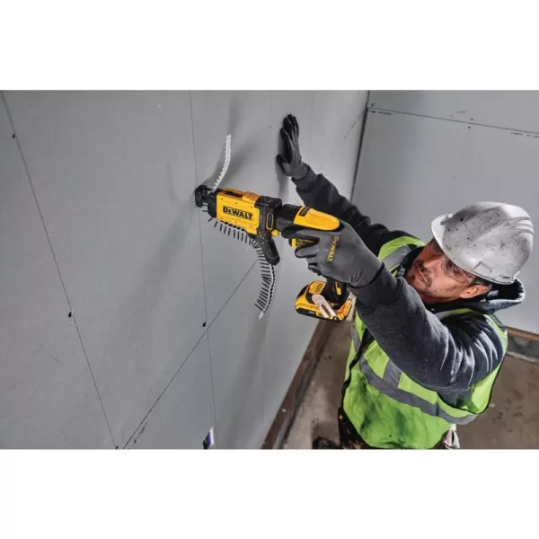 DEWALT 20-Volt MAX XR Cordless Brushless Drywall Screw Gun with Collated Attachment, (2) 20-Volt 2.0Ah Batteries & Charger