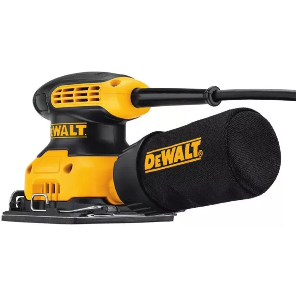 DEWALT 2.3 Amp Corded 1/4 Sheet Palm Grip Sander Kit with Contractor Bag